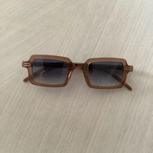Brown, blue tint lense sunglasses. Italian brand Via del Rufolo